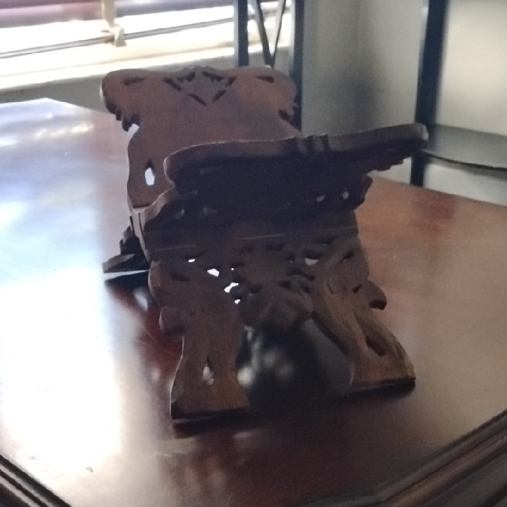 Handcrafted Wooden Elephant Display Stand